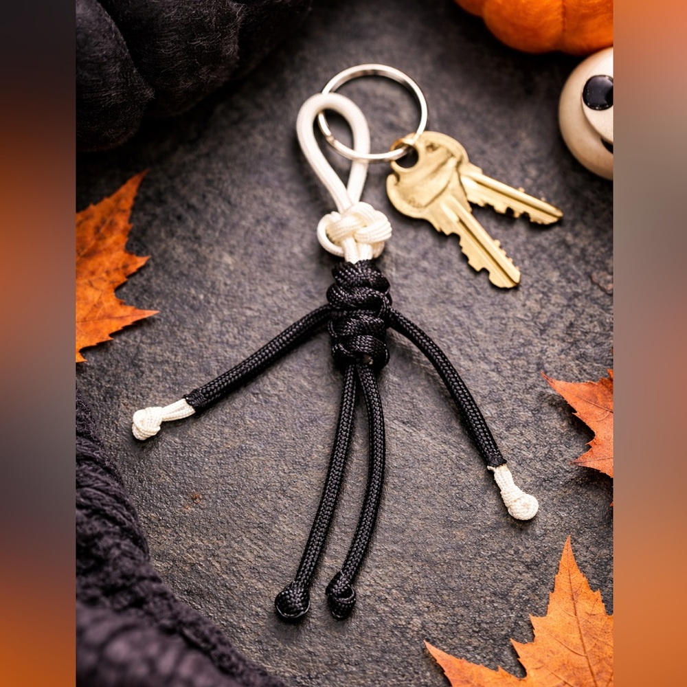 Handmade Jack Skellington Paracord Keychain